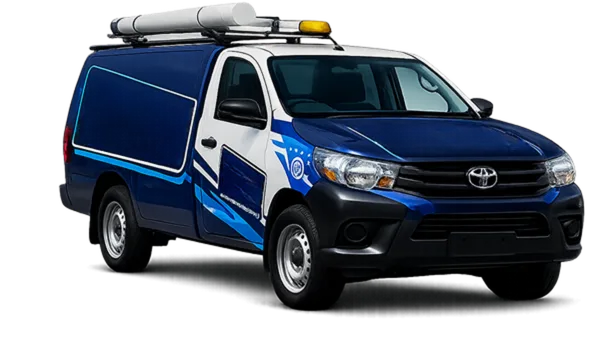 Our drain service van out on a Rodd Point job