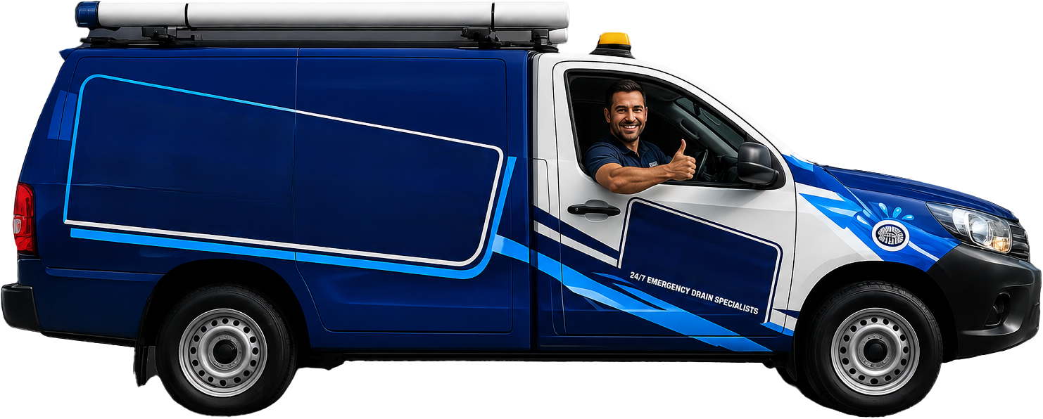 Rodd Point Blocked Drains service van
