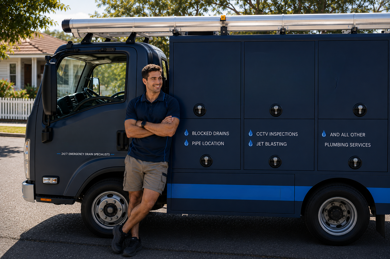 Plumber with Rodd Point Blocked Drains van